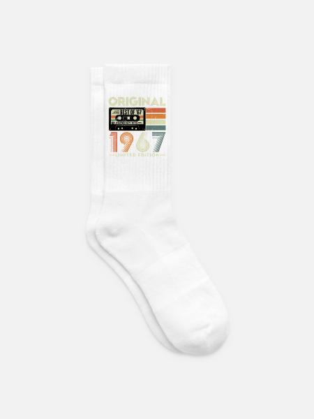 Original 1967 Jahrgang Vintage Geburtstag Retro - Tennissocken - Weiß