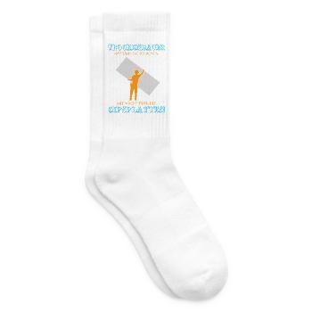 Trockenbau Trockenbauer Trockenbaumonteur Geschenk - Tennissocken - Weiß - Rechts