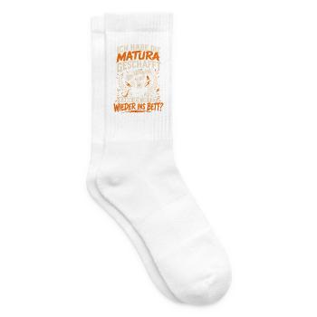 Matura geschafft kann ich ins Bett - Tennissocken - Weiß - Rechts