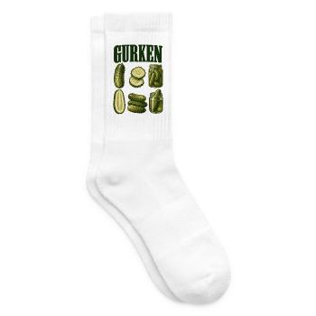 Gurkenkunde - Tennissocken - Weiß - Rechts