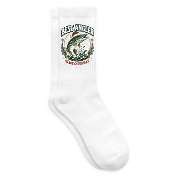 Bester Angler: Christmas Pike - Tennissocken - Weiß - Rechts