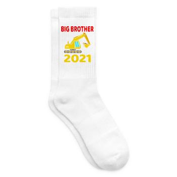 Big Brother 2021 Bagger Großer Bruder 2021 Bald - Tennissocken - Weiß - Rechts