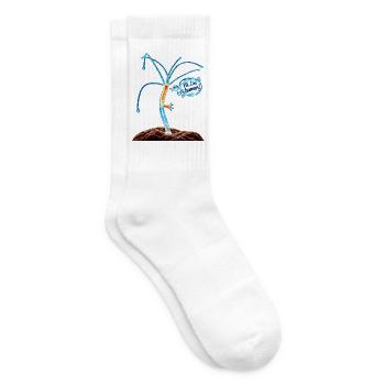 "Hi I'm human" - Tennissocken - Weiß - Rechts