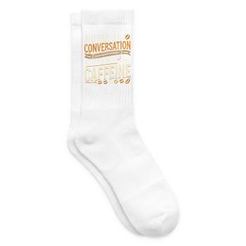 Ein bisschen weniger Gespräch, ein bisschen mehr Koffein - Tennissocken - Weiß - Rechts
