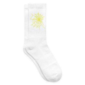 gelbes spinnennetz  - Tennissocken - Weiß - Rechts