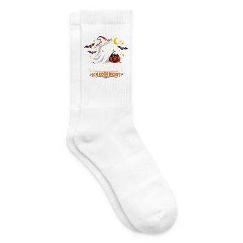 Gruseliger Halloween Geist Spruch Gruselzeit - Tennissocken - Weiß - Rechts