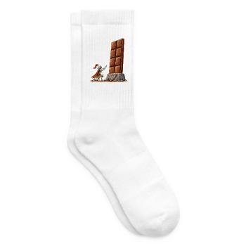 Epische Schokolade Mittelalter Ritter Fantasy - Tennissocken - Weiß - Rechts