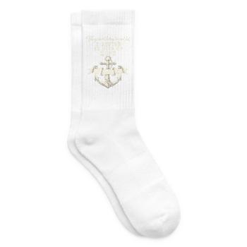 Ich weigere mich, die Hoffnung aufzugeben, Anker - Tennissocken - Weiß - Rechts