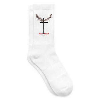 Er Ist Auferstanden Christ Died For Our Sins Krez - Tennissocken - Weiß - Rechts