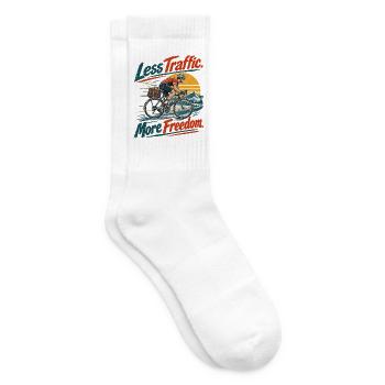 Fahrrad Pendler Geschenkidee  - Tennissocken - Weiß - Rechts