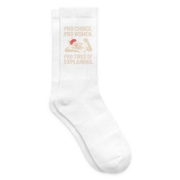 Pro Choice Pro Women Pro Tired Of Explaining - Tennissocken - Weiß - Rechts