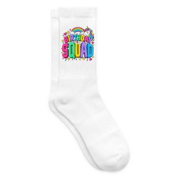 Geburtstagsgruppe Einhorn Regenbogen Süßer Kawaii - Tennissocken - Weiß - Rechts