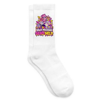 Socken vermisst – Hilfe Gesucht - Tennissocken - Weiß - Rechts