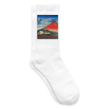 Red Fuji Road Trip Neo Ukiyo-e Japanese Art - Tennissocken - Weiß - Rechts