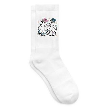 Gruseln – Kawaii Geist mit Süßigkeiten Pastell Hal - Tennissocken - Weiß - Rechts