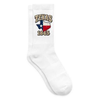 Texas 1845 Vintage Patch - Tennissocken - Weiß - Rechts