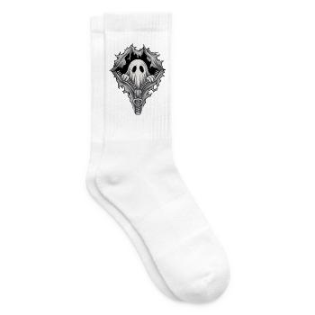 Halloween-Geister-Boo-Reißverschluss-Gruselsaison - Tennissocken - Weiß - Rechts