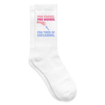 Pro Choice Pro Women Pro Tired Of Explaining - Tennissocken - Weiß - Rechts