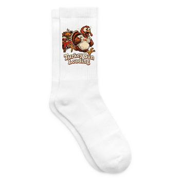 Turkey Bun Loading witzige - Tennissocken - Weiß - Rechts