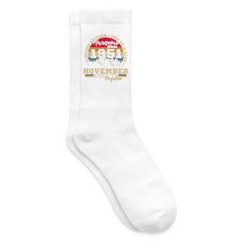 November 1951 Vintage-Retro-Geburtstag - Tennissocken - Weiß - Rechts