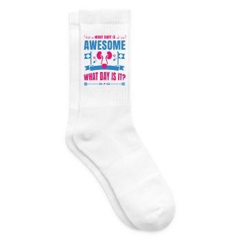 Urologie-krankenschwester-anerkennung Nachtschicht - Tennissocken - Weiß - Rechts