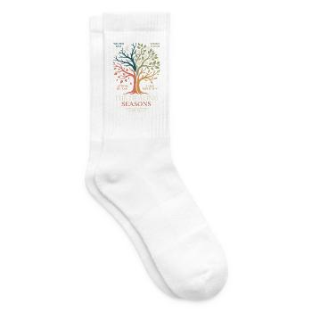 Das Baumdesign der Healing Seasons - Tennissocken - Weiß - Rechts