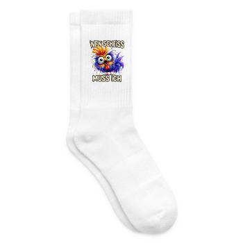 Nen Scheiss Muss Ich - Tennissocken - Weiß - Rechts