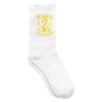 Die Lage ist besäufniserregend - Tennissocken - Weiß - Rechts