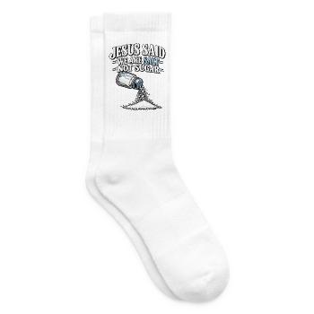 Salz der Erde Bibelvers Spruch - Tennissocken - Weiß - Rechts