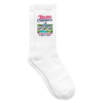 City Truro Cornwall Victorian Charm River Town - Tennissocken - Weiß - Rechts