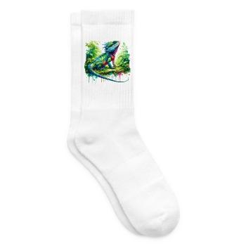 Chinesische Wasseragame Geschenk - Tennissocken - Weiß - Rechts