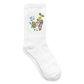 Einhorn Blumen Kinder märchenhaft Fantasie Krokus - Tennissocken - Weiß - Rechts