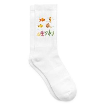 Fisch Unterwasser Kinder Seepferdchen - Tennissocken - Weiß - Rechts