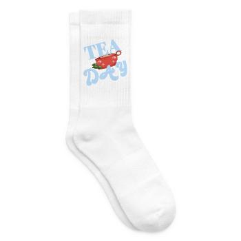 Internationaler Tag des Tees  - Tennissocken - Weiß - Rechts