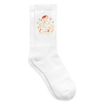 Retro-Skelett im Soccer-Action - Tennissocken - Weiß - Rechts