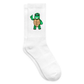 Schildkröte Motiv - Tennissocken - Weiß - Rechts