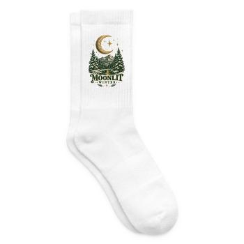 Mondbeschienener Winterwappen - Tennissocken - Weiß - Rechts