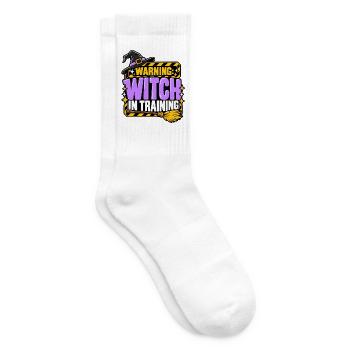 Witch in Training Warnung - Tennissocken - Weiß - Rechts
