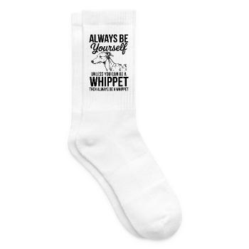 Whippet Spruch Hunde Lustiges Whippet Geschenk - Tennissocken - Weiß - Rechts