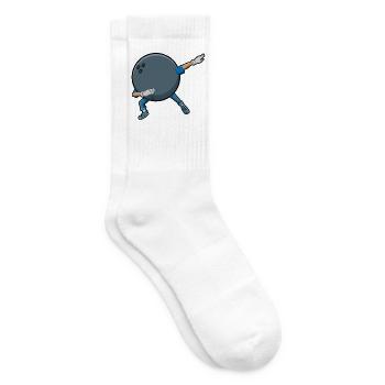 Bowling Dab Comic - Tennissocken - Weiß - Rechts
