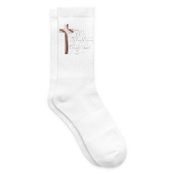 Baselball kann ich alles durchlaufen - Tennissocken - Weiß - Rechts