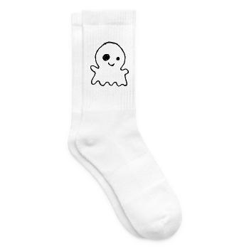 Niedlicher Halloween-Geist als Kinderkritzelei - Tennissocken - Weiß - Rechts