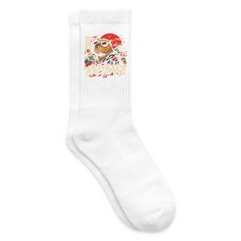  Papibara Capybara Japanische Welle Aufgehende - Tennissocken - Weiß - Rechts