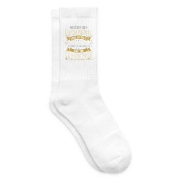 Dachdecker Lustiger Handwerker Beruf Spruch - Tennissocken - Weiß - Rechts
