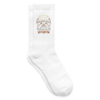 Dachdecker Rasten Aus Lustiger Handwerk Spruch - Tennissocken - Weiß - Rechts