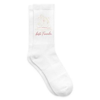 Mama Tochter Beste Freundin Spruch Mutterliebe - Tennissocken - Weiß - Rechts