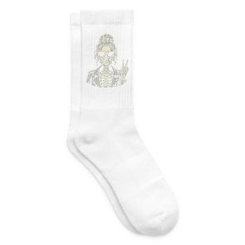 Everything Is Fine Skelett Lustig Halloween - Tennissocken - Weiß - Rechts