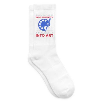 Funny Art Painter Madness Into Art Drawing - Tennissocken - Weiß - Rechts