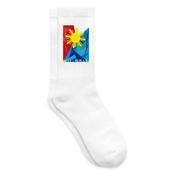 Philippinen Sonnenflagge Filipino Pride - Tennissocken - Weiß - Rechts