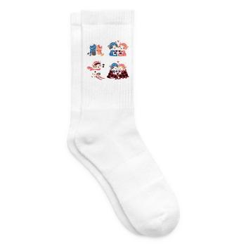 Skiurlaub Weintrinker Snowboard Wintersport - Tennissocken - Weiß - Rechts